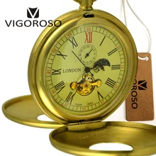 Императорские чистые медные антикварные 1882 винтажные механические старые карманные часы ручной Ветер 12/24 час фаза Луны турбийон коллекционные