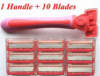 

6 layer 5 3 Razor Blade Face Care replace head shaver women shaving blade for gillettee RU & EU machine handle