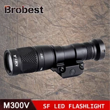 M300V Тактический светильник-вспышка, оружейный светильник с постоянным стробоскопическим моментальным выходом для 20 мм Пикатинни
