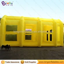 Экспресс 10X5X5 метров гигантская надувная желтая кабина для окрашивания распылением передвижная картина кабина для автомобиля живопись бизнес игрушка палатка