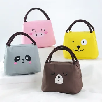Cute Cartoon Portable Thickening Food Bag Zipper Thermal Bag Children's Insulated Lunch Bag Large Capacity Cooler Box Ice Pack 1