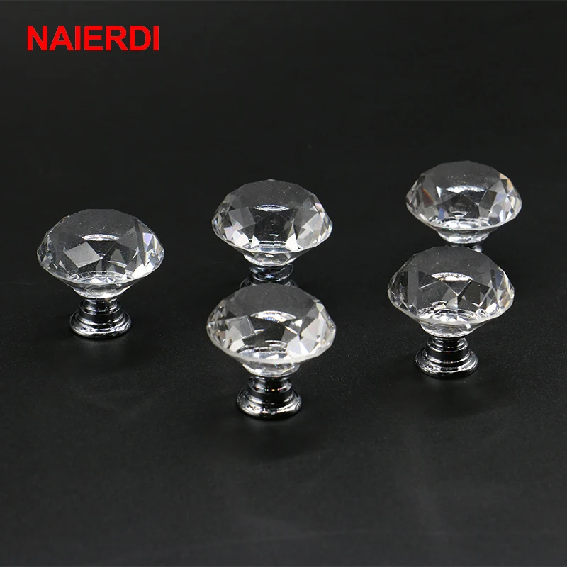 10PCS NAIERDI 20-40mm Diamond Design Crystal Glass Knobs Cupboard Drawer Pull Kitchen Cabinet Door Wardrobe Handles Hardware 10PCS NAIERDI 20-40mm Diamond Design Crystal Glass Knobs Cupboard Drawer Pull Kitchen Cabinet Door Wardrobe Handles Hardware