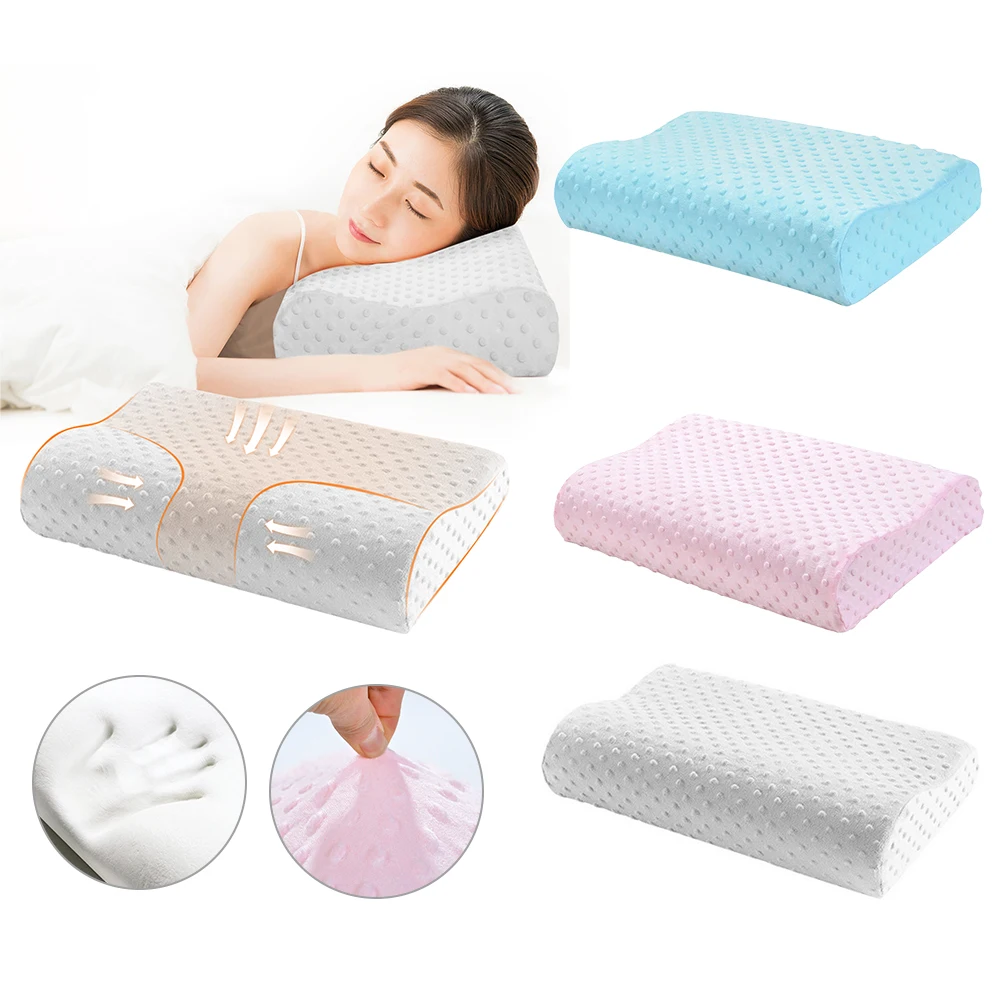 Urijk Memory Foam Bedding Neck Pillow Orthopedic Bamboo Pillow For Sleeping Cervical Pillows For Neck Pain Neck Support For Back