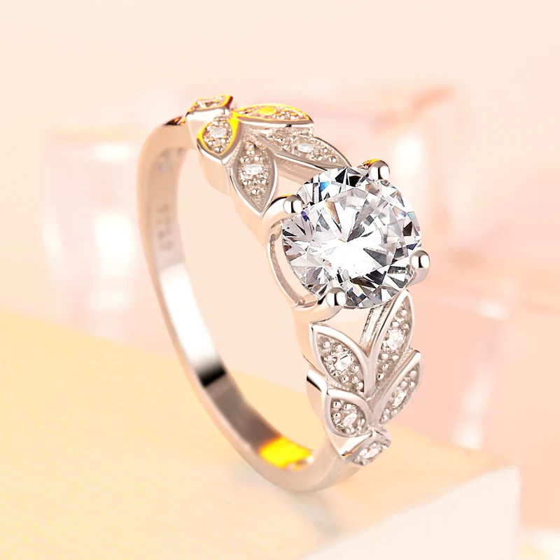 Тиндлин персонализированные индийские украшения 1 5 ct true серебряное кольцо 925 shine