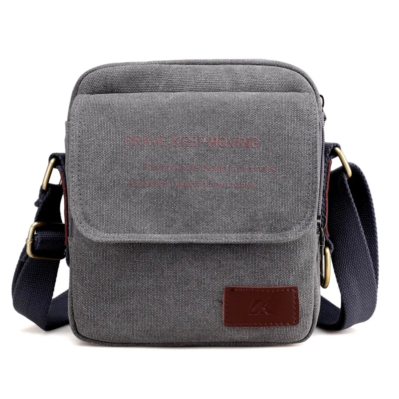

Men Fashion Canvas Crossbody Bag Small Men's Shoulder Bag Business Multi Function Mini Messenger Bag Casual Man Summer Flap