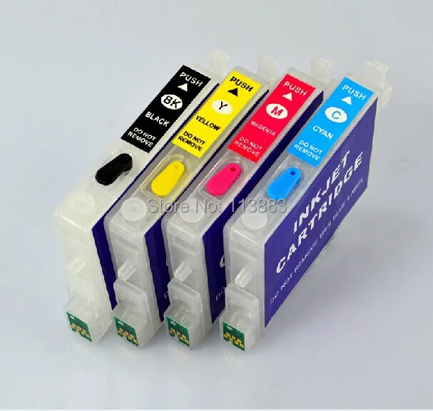 Cartucho de tinta recargable para impresoras EPSON STYLUS C67/C87/ CX3700/CX4100/CX4700,  4 colores, t0631 t0634, chip de reinicio automático|ink cartridge|ink  cartridge for epsoncartridge for epson - AliExpress