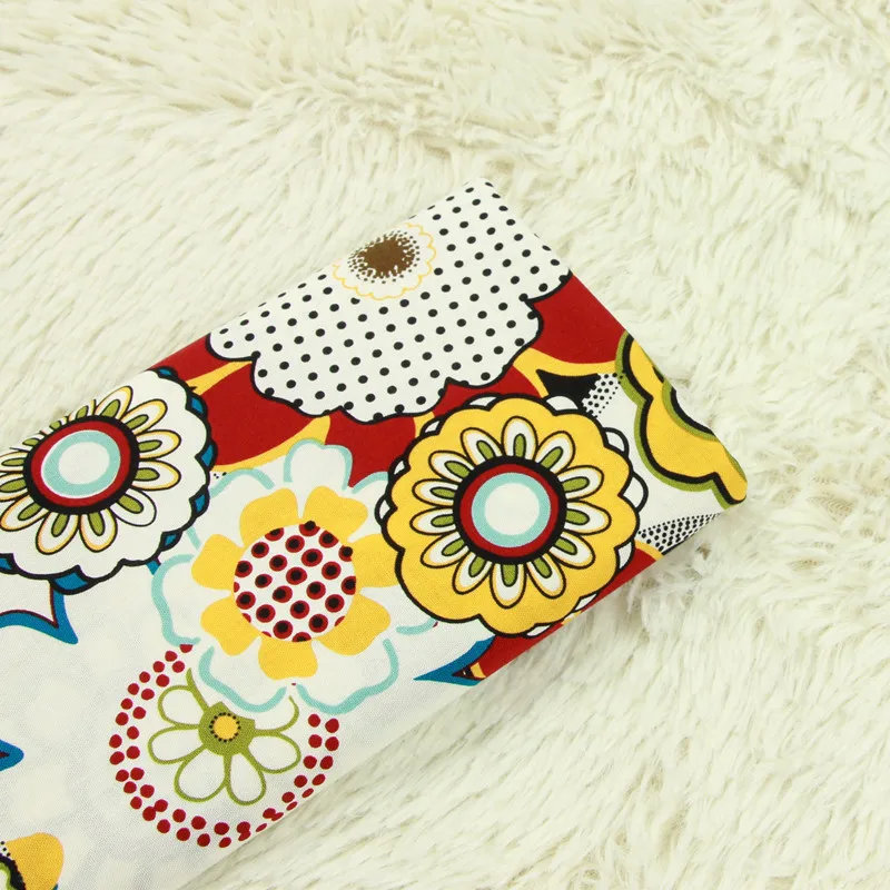 Цветочные печатные лоскутное изделие из хлопчатобумажной ткани хлопчатобумажная простая ткань высокого качества Чистый хлопок для DIY швейный материал для стеганых изделий Ткань Ремесло