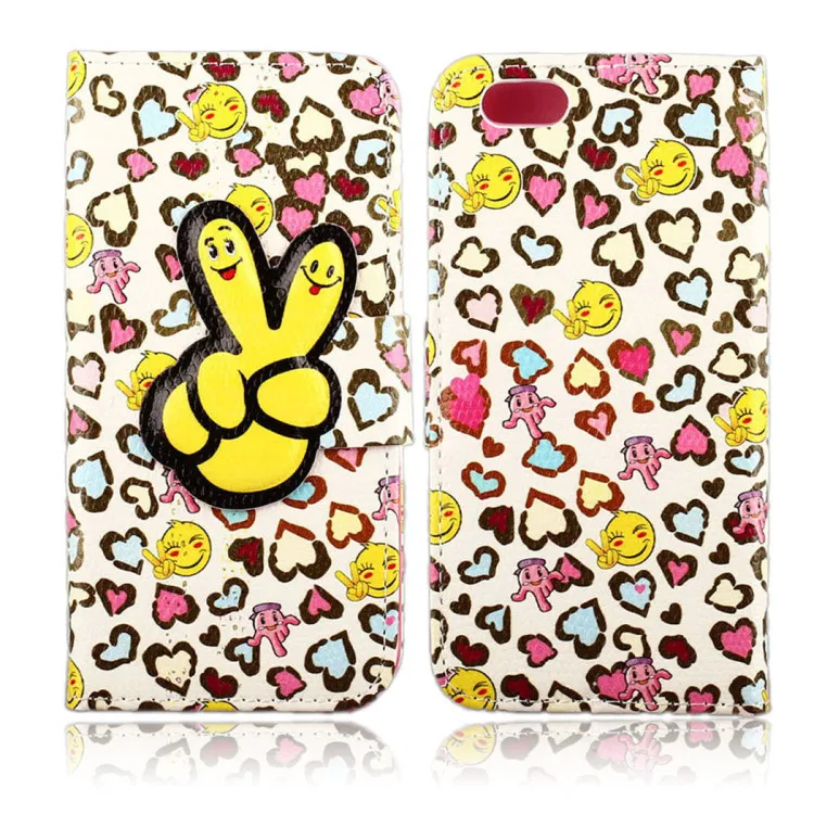 Нуэво Funda де piel пункт эль для iPhone 6 s Plus carcasas защитный girasoles линдос Смайлик estrellas Modelo