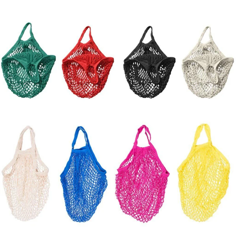 

2019 New Mesh Shopping Bag Reusable String Fruit Storage Handbag Totes Women Shopping Mesh Net Woven Bag Shop Grocery Tote Bag