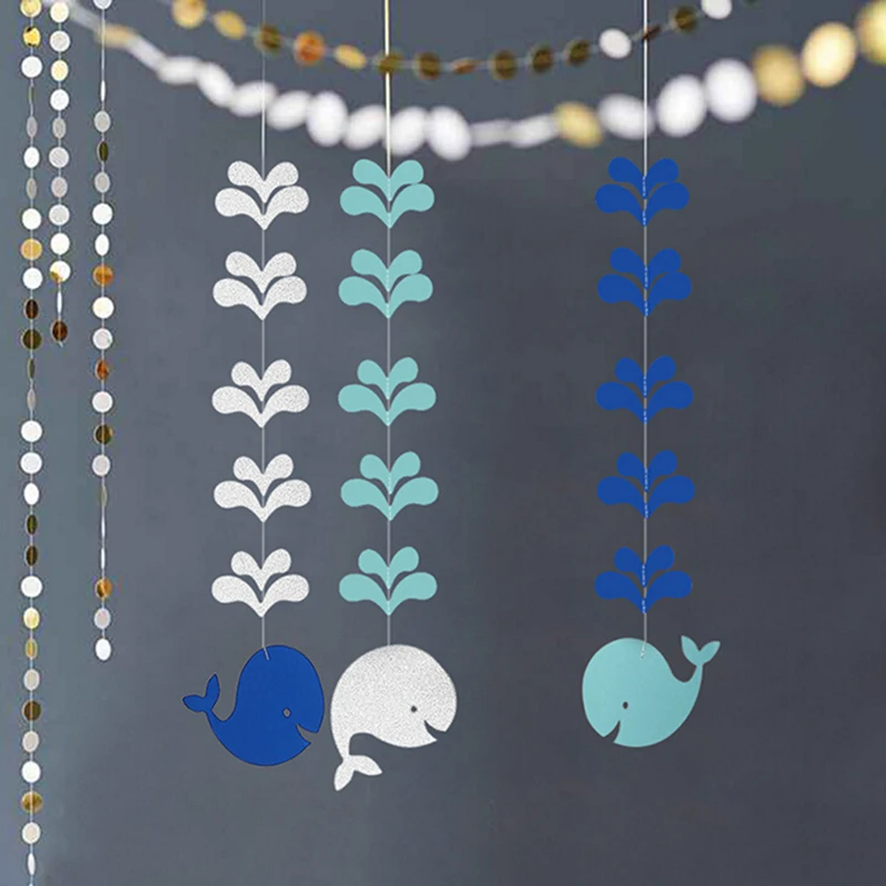 

Whale Spray Ornaments Ocean Style Kindergarten Classroom Children's Room Baby Birthday Party Decoration