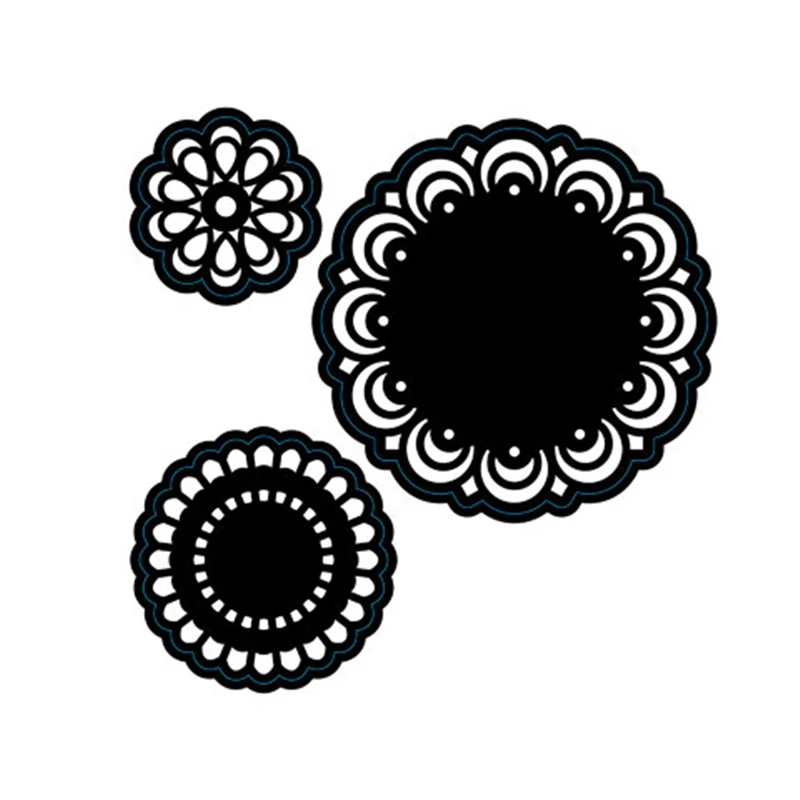 

GJCrafts Small Round Flower Dies Metal Cutting Dies New 2018 for Scrapbooking DIY Album Embossing Paper Craft Die Cut 8.6*8.5cm