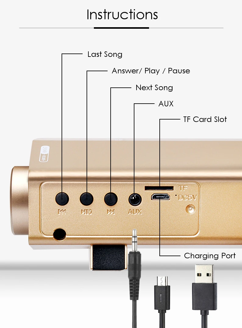 Беспроводной bluetooth Саундбар LP 08 динамик 3D HiFi стерео тяжелые басы дистанционное