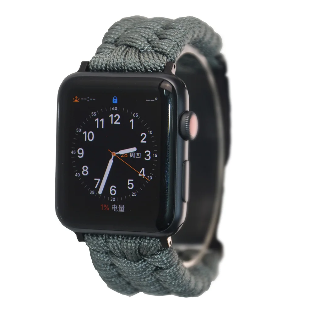 Новый дизайн нейлоновый тканый ремешок для Apple Watch SE Band 42 мм/38 мм/44 мм/40 мм браслет