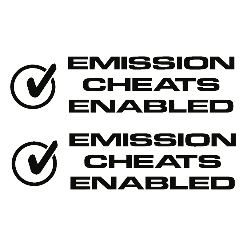 

2x Diesel Emission Cheats Enabledfunny Decals Stickers Motorcycle SUVs Bumper Window Car Stylings Vinyl Decals