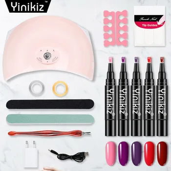 

Nail Art UV Gel Kit Acrylic False Finger Pump Nail Glue Art Nail Pusher Tools Ki gel nail polish #35