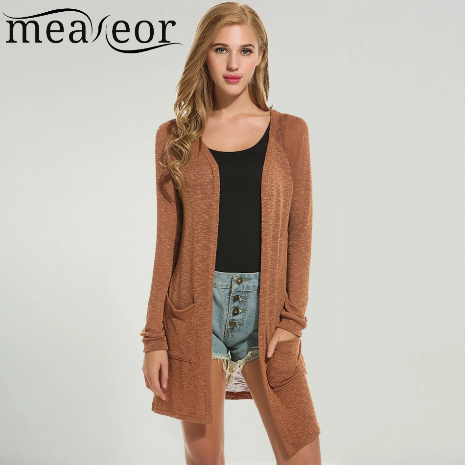 Meaneor Brand Wool Cardigan New Fashion Women Casual