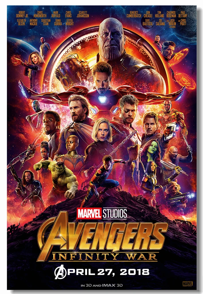 Personalizado Pintura Mural Da Parede Da Lona Infinito Guerra Cartaz
