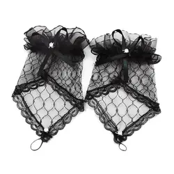 НСБ-кружева перчатки без пальцев Бурлеск Клубная одежда Вечерние (черный)