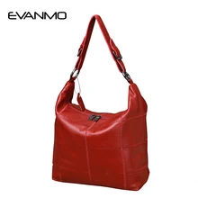 Высококачественные сумки из натуральной кожи, вечерний клатч, Офисная Женская сумка-хобо, цветная Повседневная сумка из воловьей кожи, водонепроницаемая сумка