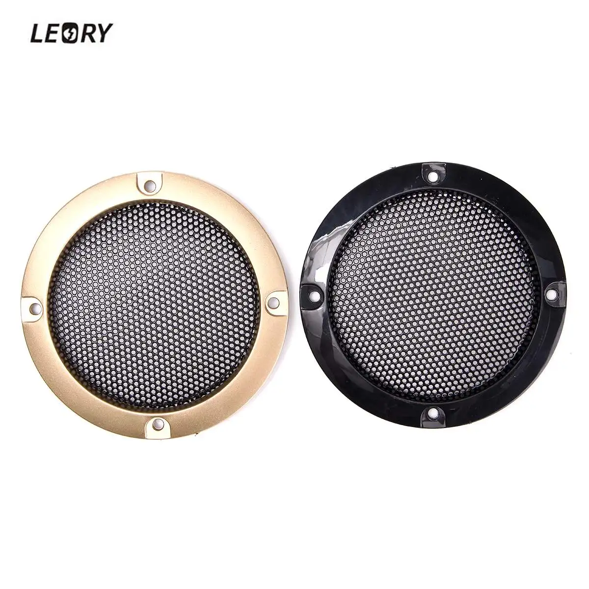 

LEORY 1pc 3" inch Loudspeakers Protective Cover Nets Car Speakers Power Amplifier Decorative Circle Unit Net Sound Box Grille