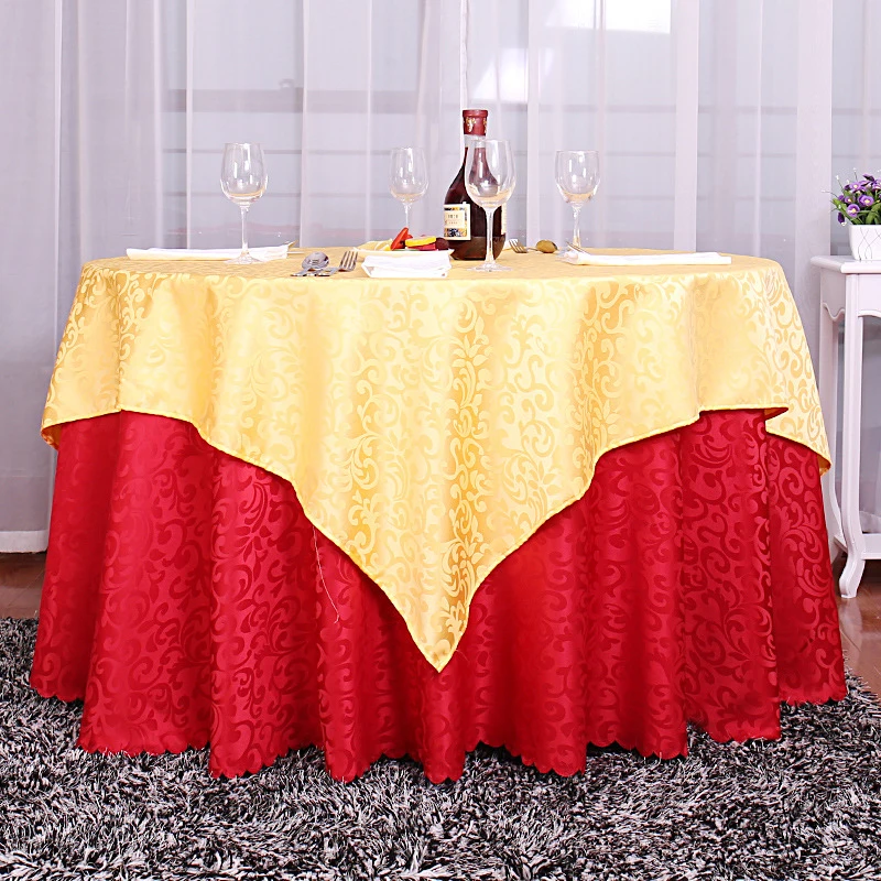 

HAOCHU 2018New European Classical Round Tablecloth Wedding Party Hotel Restaurant Home Set Double Layer Color Desktop Decoration