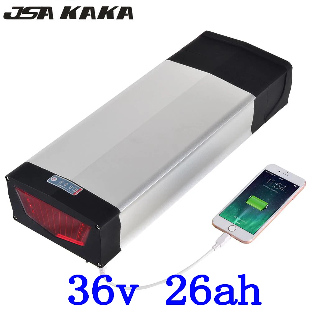 Cheap Offer for  36V 26AH lithium battery pack 36V 500W 1000W ebike scooter Lithium battery 36V 25AH Rear Rack elect