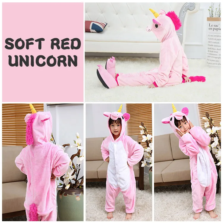 boys girls clothes winter unicorn pajamas kids new years eve clothes kids unicornio flannel panda unicorn 2-10 years old licorne