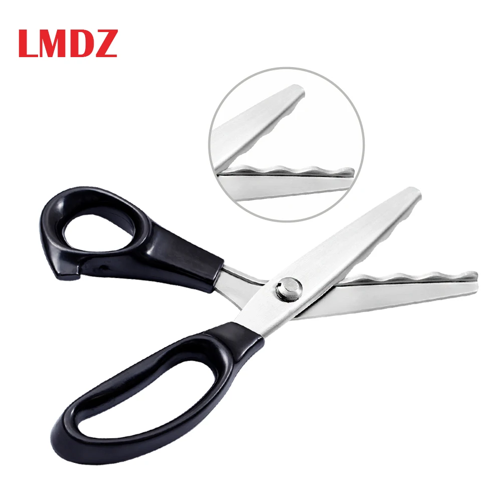 

LMDZ 18mm Round Professional and Long-lasting Zigzag Wrapping Scissors with Multi-functional