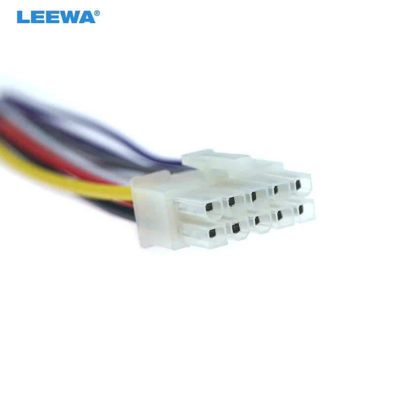 

LEEWA Universal Car Wire Harness Connector 10Pin Into Car DVD CD Radio Stereo Wire Plug Adapter #CA5697-10P