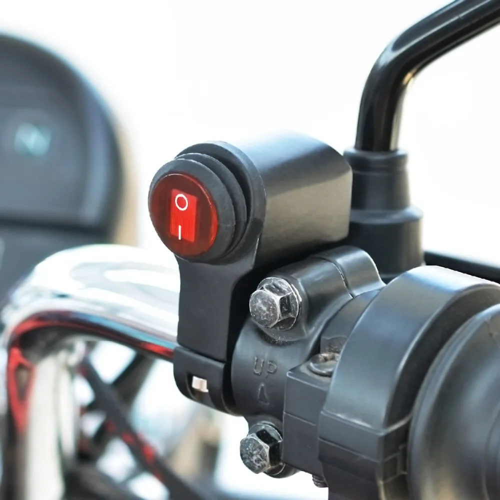 WUPP 12 в фары мотоциклетные переключатели скутер руль крепление сигнальная лампа Противотуманные фары рог для включения выключения зажигания