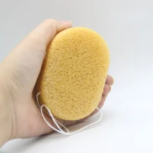 1 шт. желтый эллипс коньяк губка Конняку для лица Отшелушивающий моющий очищающий косметический спонж для купания губка для ухода за кожей Инструменты