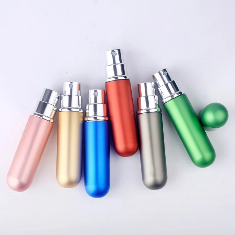 Garrafa de Perfume Garrafas de Spray Garrafas de Bomba de Alumínio de Vidro Peças Atomizador Mini Portátil Vazio Recipientes Cosméticos 5 5ml 8 mini garrafas de spray portátil vazio garrafas