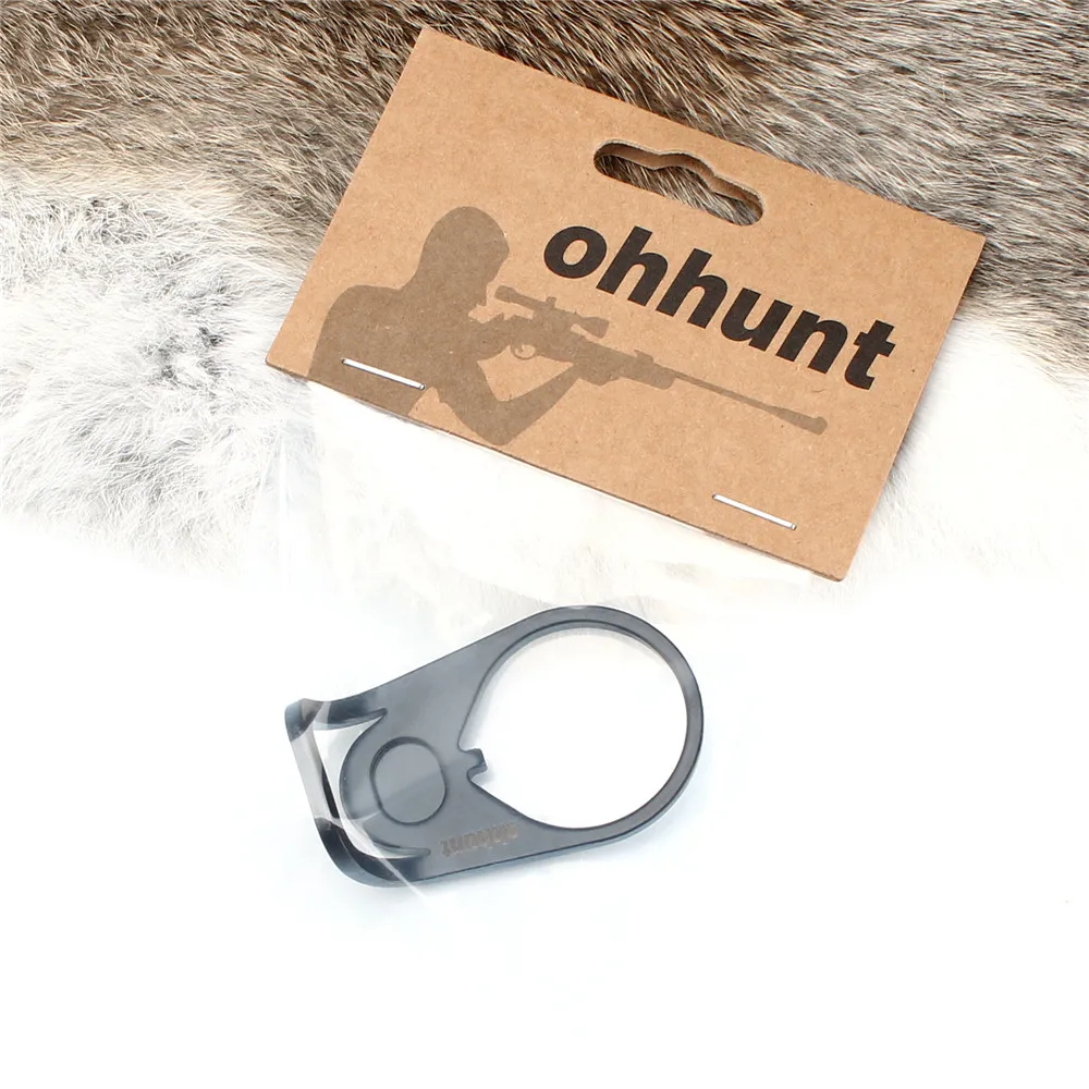 Ohhunt Hunting Gun Accessories Tactical AR15 Black Ambidextrous End Plate Sling Adapter with Large 180 Degree Loop Free Shipping (7)