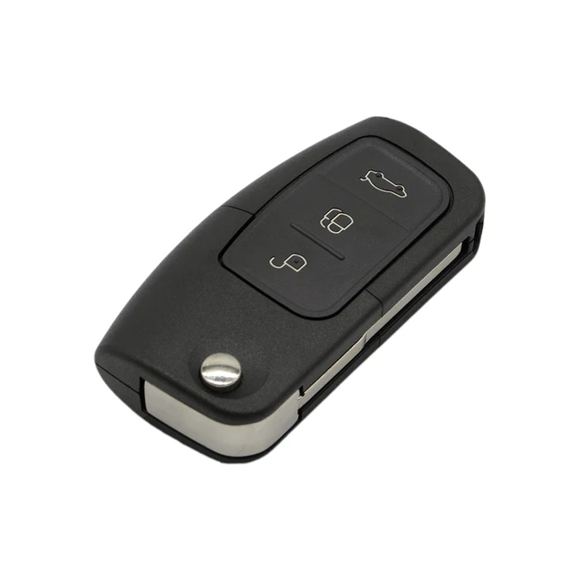WhatsKey 3 Button Flip Remote Control Car Key 315/433Mhz 4D63 Chip HU100 Fob Case For Ford Focus 2 3 Mondeo Fiesta With Logo