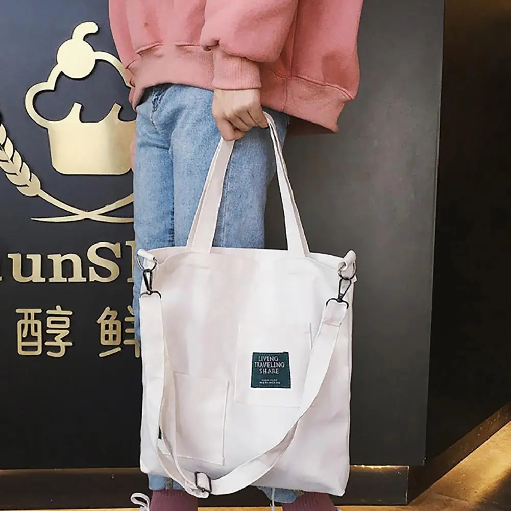 

Leisure Woman Student Canvas Shoulder Bag Handbag Tote Vintage Travel Large Famous Designer Ladies Crossbody Bags For Women