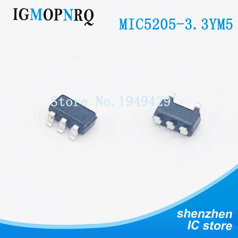 10 шт./лот MIC5205-3.3YM5 3 В LDO Регулятор выходного напряжения SMD SOT23-5 Новинка |