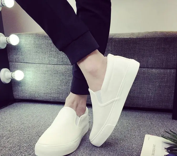 

Pure color lazy men canvas shoes han edition old Beijing cloth shoes G017