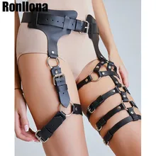 Кожаный портупея ремни сексуальный бандаж для ног Подвязки панк готический Пояс для чулок подвязки ремни Ремни