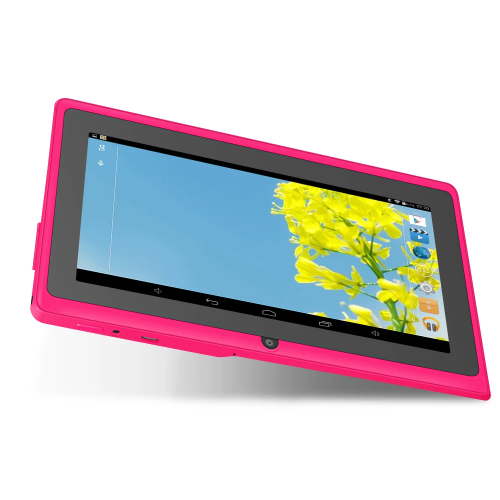 5 цветов Yuntab 7 дюймов android планшет Q88 1024*600 A33 4 ядра 512 МБ + 8 ГБ двойной Камера