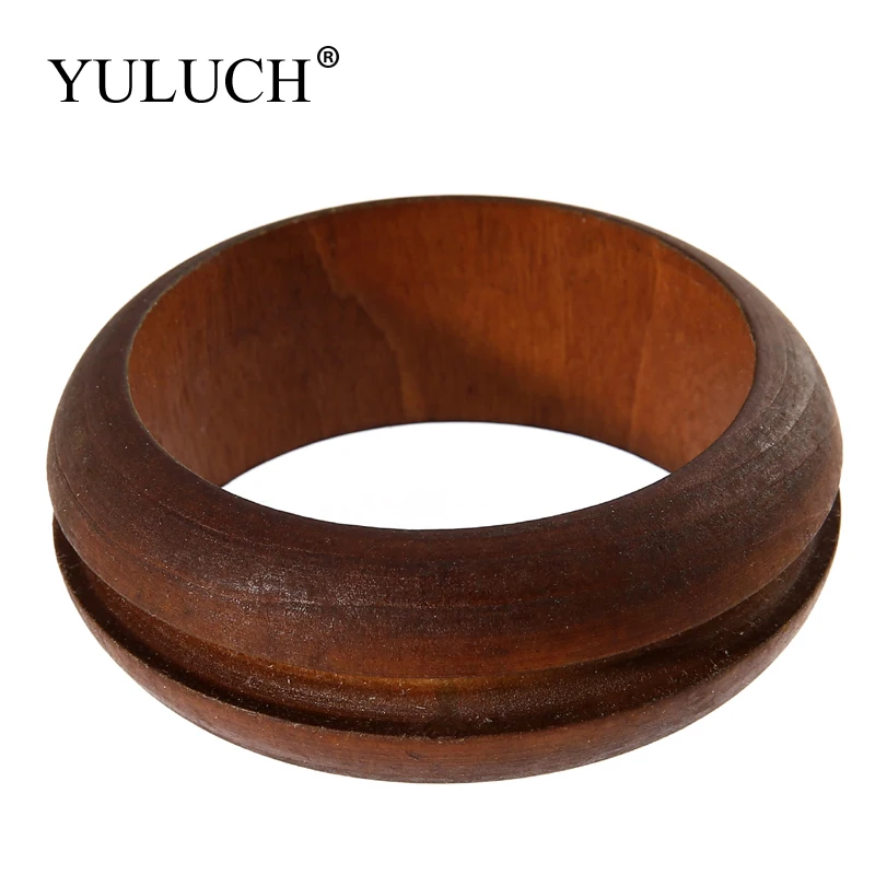 YULUCH DIY ручной работы из натурального дерева простые браслеты винтажный большой