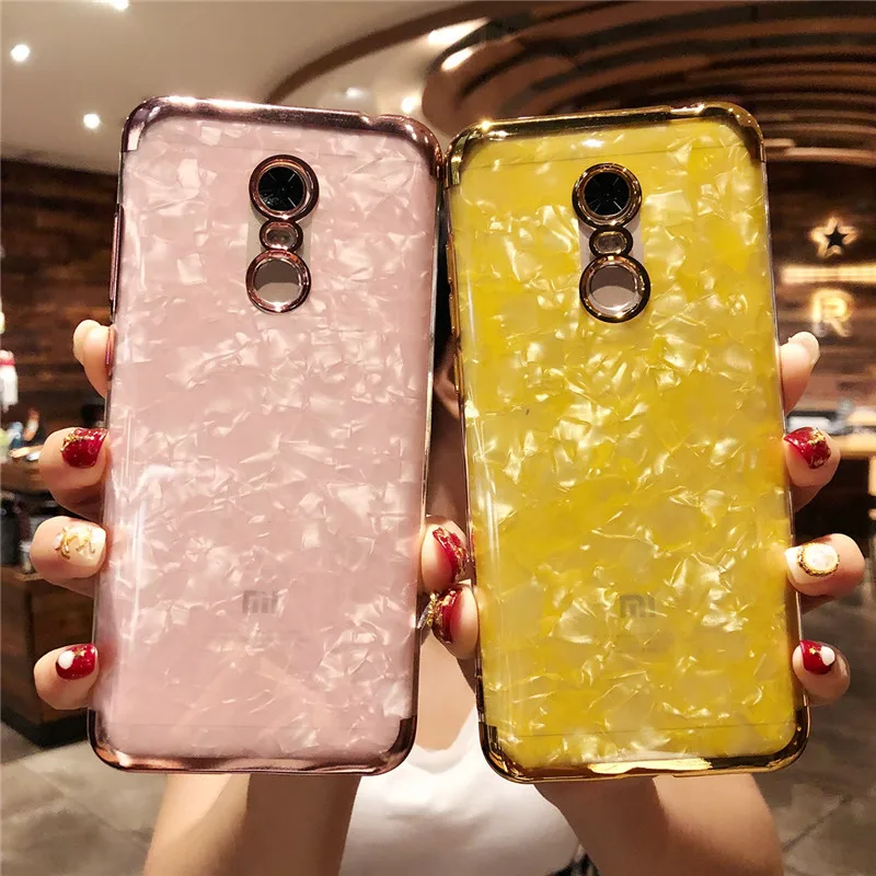 

Case For XiaoMi RedMi 5 Plus Case 6 Pro S2 Note 7 4X 5A 6A Mi 9 SE A2 A1 Silicone TPU Cover Glitter Bling Marble Phone Cases