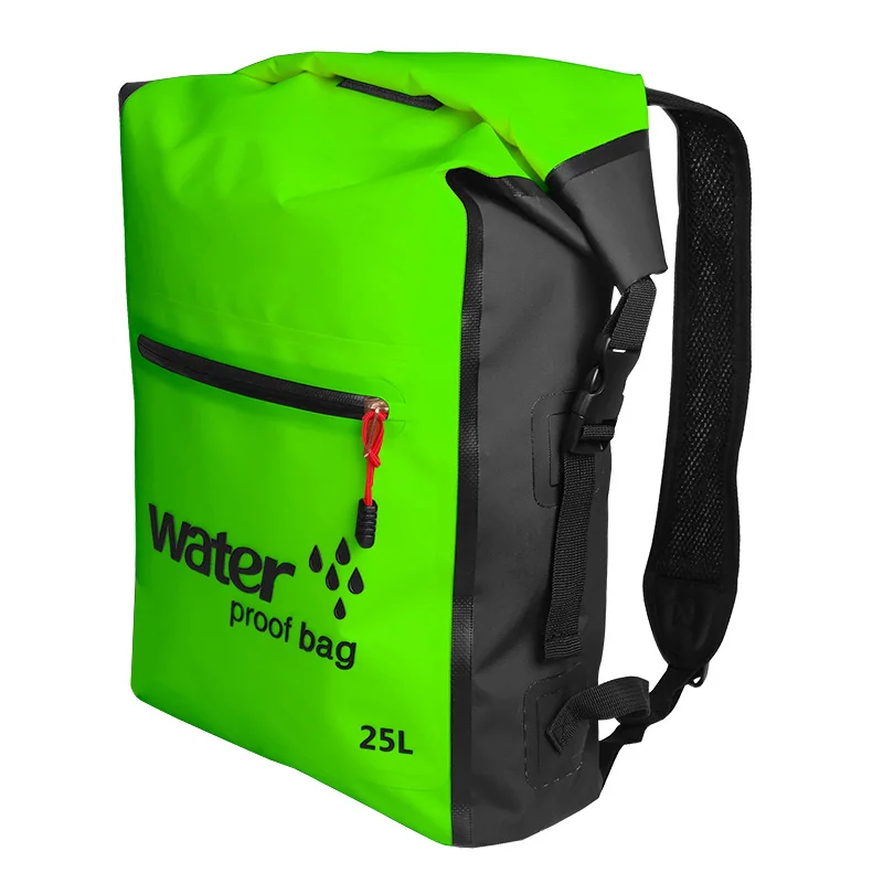 Сверхлегкая двойная водонепроницаемая сумка через плечо 500D ПВХ сетчатая пляжная сумка рюкзак водонепроницаемая сумка дрейфующий водонепроницаемый рюкзак 6 цветов - Цвет: Fruit green