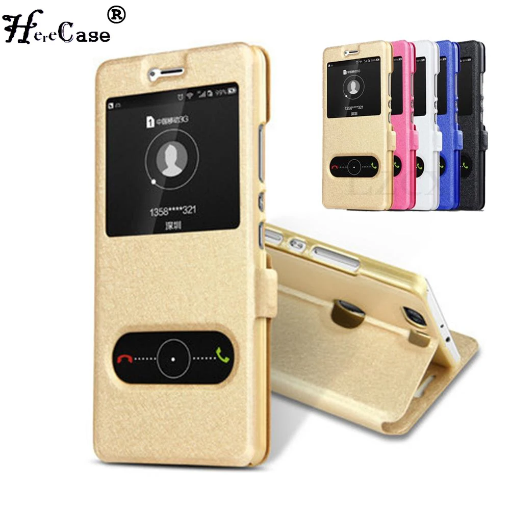 For Huawei P8 P9 Lite P10 Plus 2017 G8 Nova 2S 2 Case Window View Leather Flip Cover Honor 7X 6X 6A 8 9 V10 Coque | Мобильные
