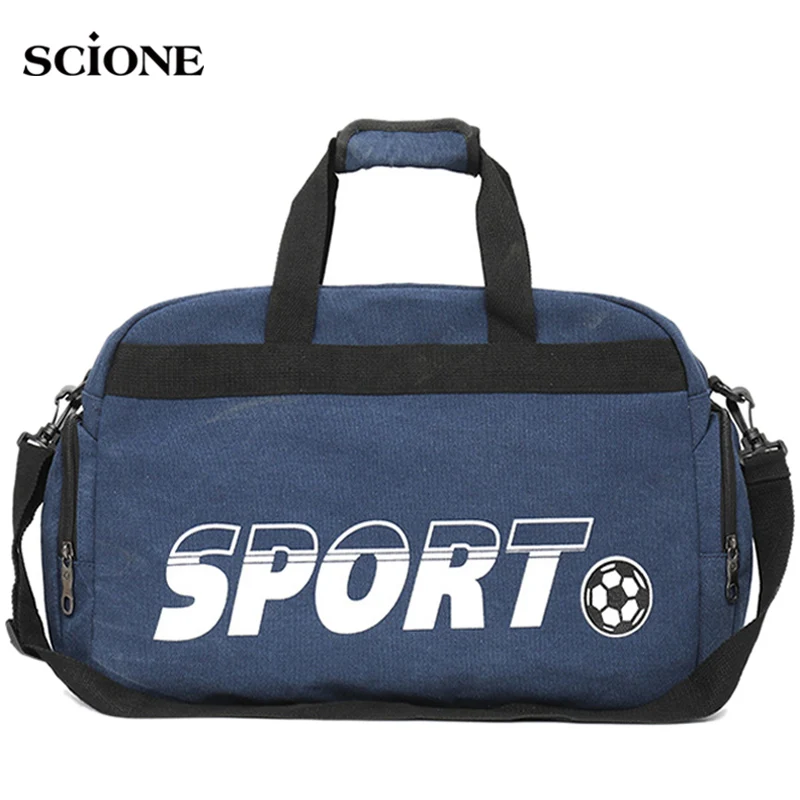 Outdoor Canvas Sports Gym Bags Waterproof Men Women Training Fitness