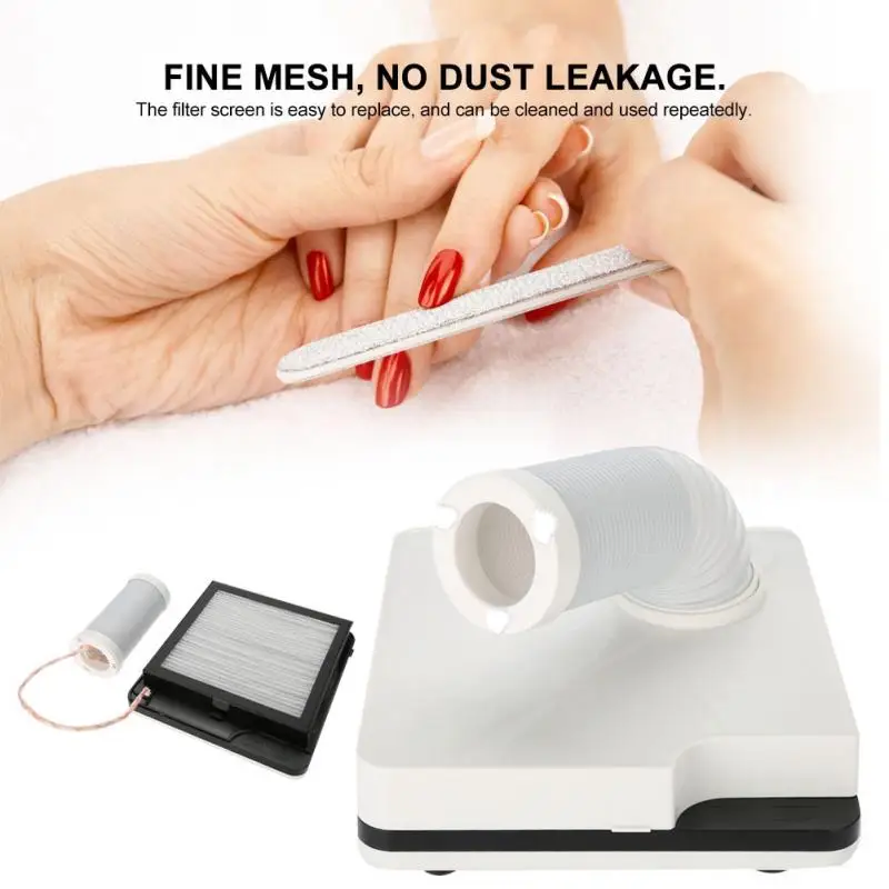 Buy 2 IN 1 Strong Power Nail Art Dust Suction Collector Manicure Vacuum Cleaner