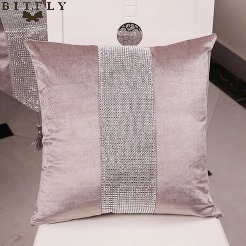 BIT. FLY 1 шт. 45*45 см фланелевая наволочка для дивана украшение дома квадратная подушка с геометрическим узором(алмаз) чехол фланелевый домашний текстиль принадлежности