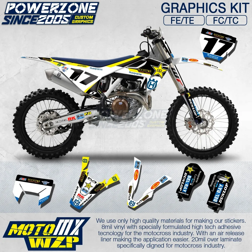 Customized Team Graphics Backgrounds Decals 3M Custom Stickers Rock Kit For Husqvarna 2017 18 19 FE TE FC TC 250 350 450 500cc Customized Team Graphics Backgrounds Decals 3M Custom Stickers Rock Kit For Husqvarna 2017 18 19 FE TE FC TC 250 350 450 500cc