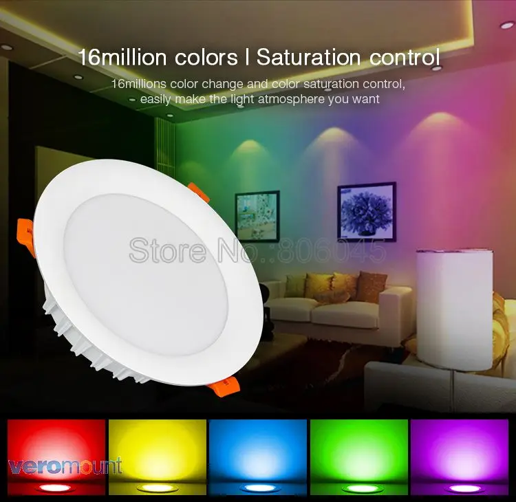 Milight 6W 9W 12W 15W 18W 25W RGB+CCT LED Downlight Ceiling Spotlight AC110V 220V FUT060 061 062 063 064 065 066 068 069