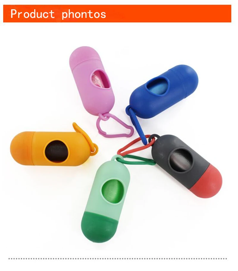 1pcs Pet Dog Pooper Scoopers Garbage Bag Holder Clean Up Bags Carrier Lovely Dispenser Garbage Case Pet Waste Bag (2)