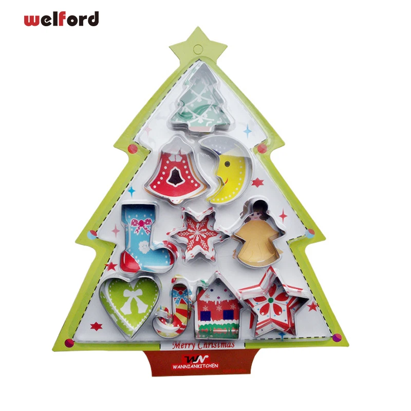 10pcs-set-Christmas-Cookie-Cutters-Cake-Mould-Mold-Tree-Star-House-Bells-Snowflake-Biscuit-Bakeware-Tool